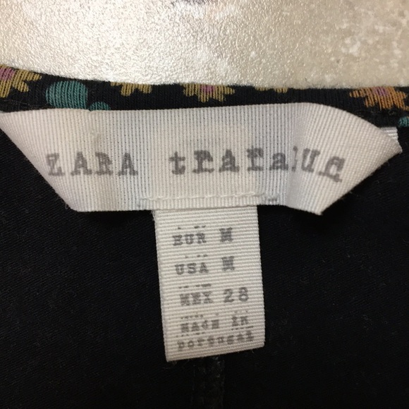 Zara Black Floral Mini dress LAST CHANCE - Picture 4 of 4